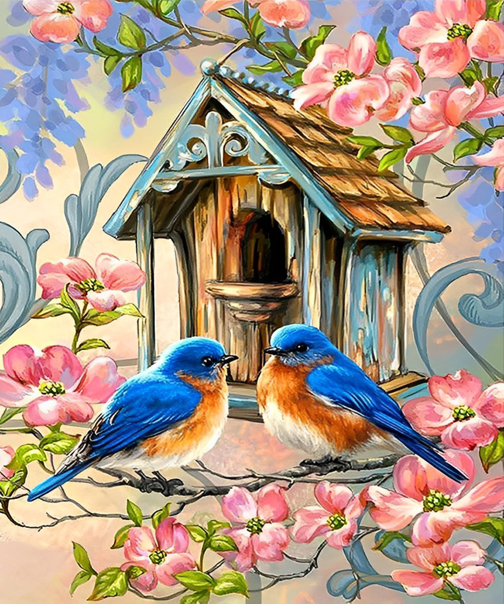 Roodkeelblauwborst Diamond Painting