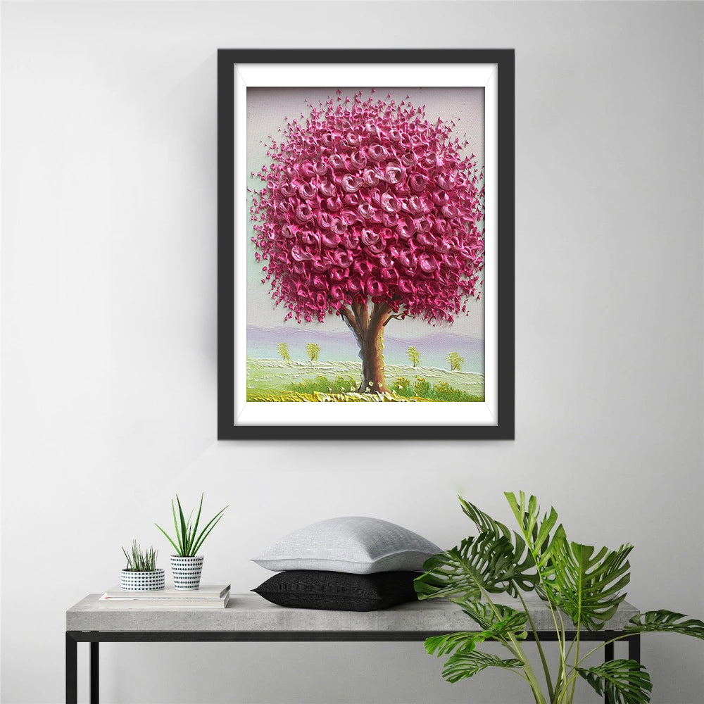 Roze Struiken Diamond Painting