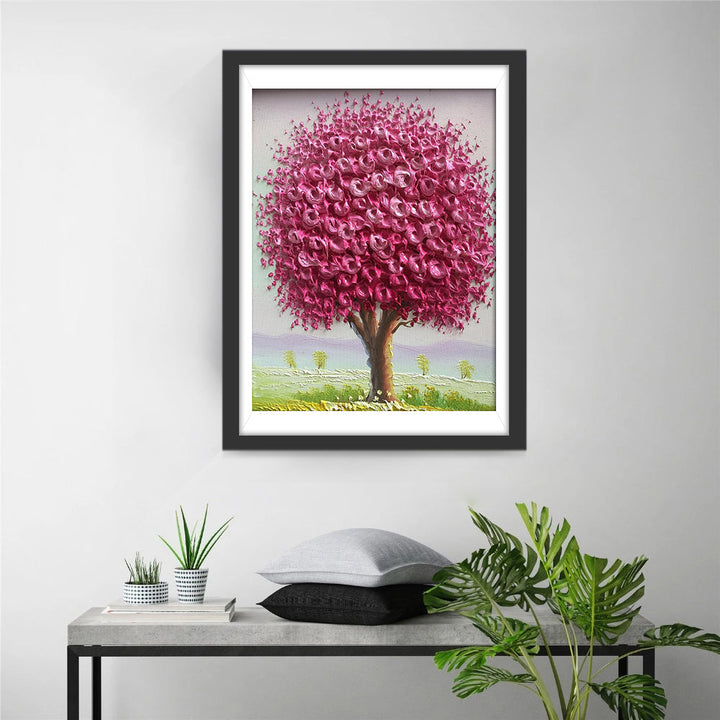 Roze Struiken Diamond Painting