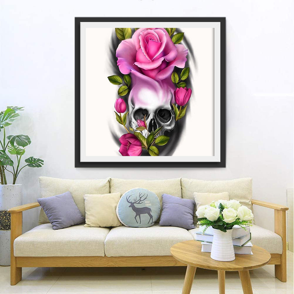 Rozen en Dood in Een Diamond Painting