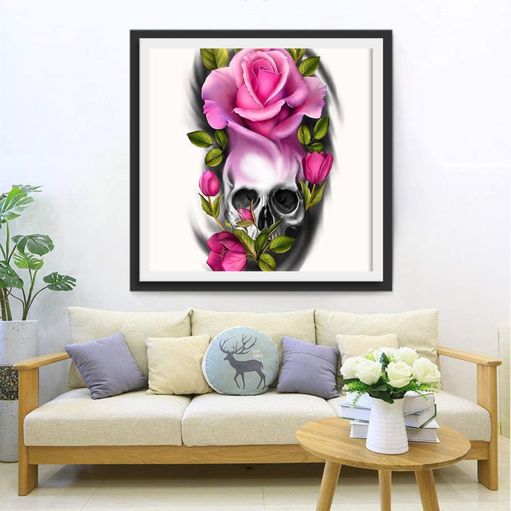 Rozen en Dood in Een Diamond Painting
