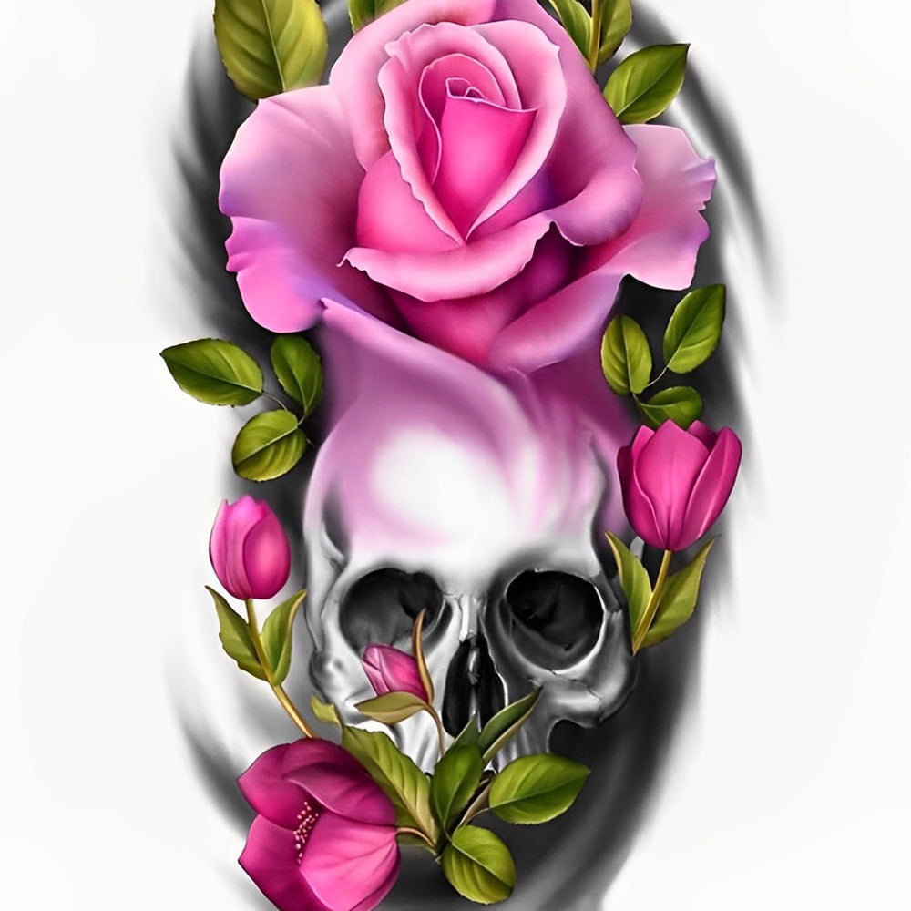 Rozen en Dood in Een Diamond Painting