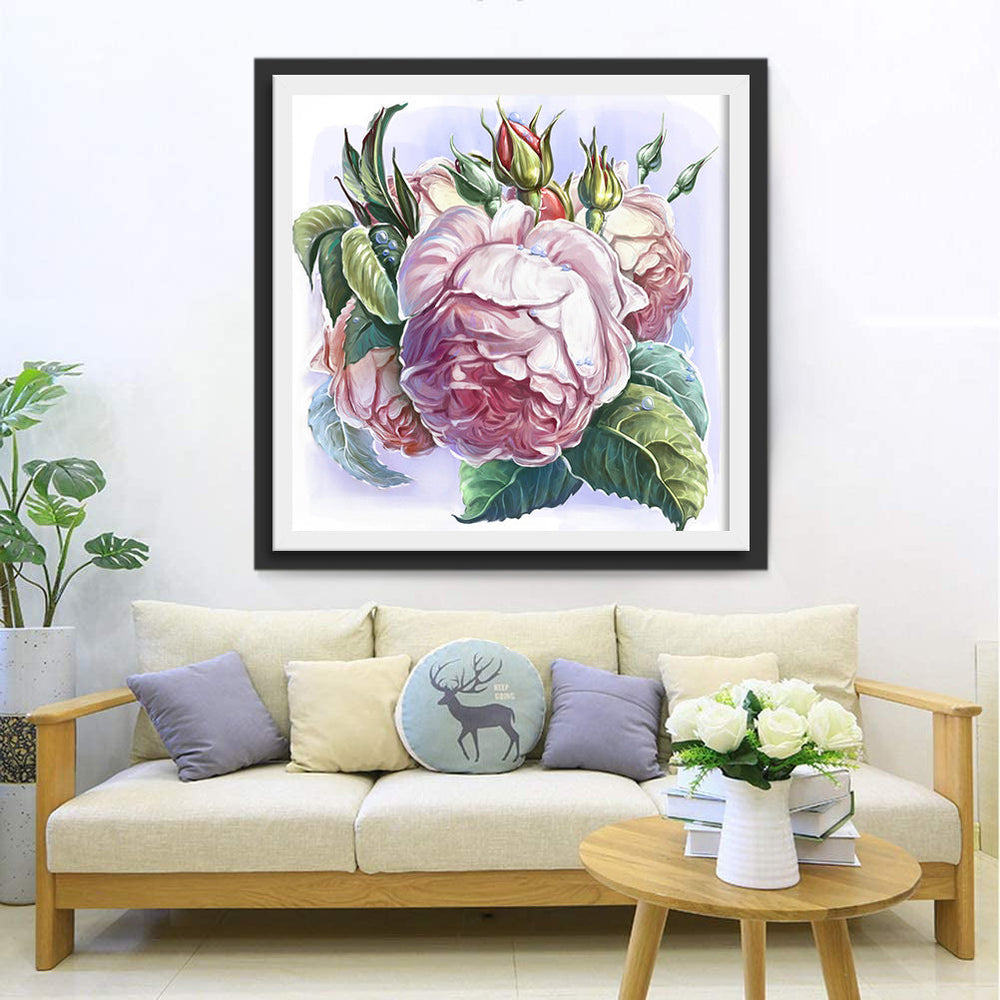 Rozen in Delicate Tinten Diamond Painting