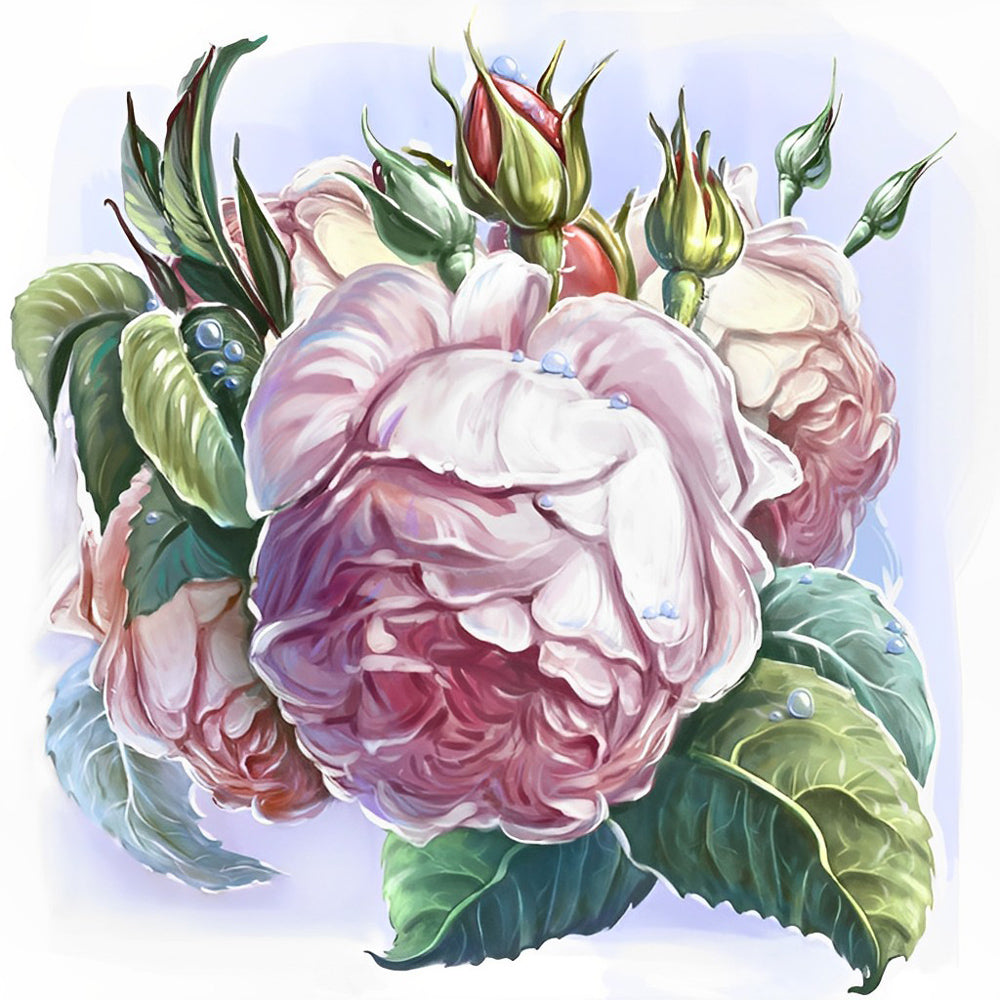 Rozen in Delicate Tinten Diamond Painting