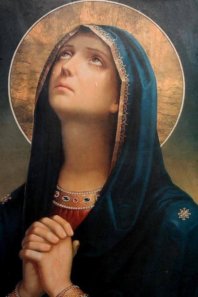 Rustige Maria in Gebedshouding Diamond Painting