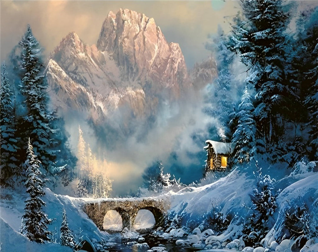 Rustige Wintersfeer Diamond Painting