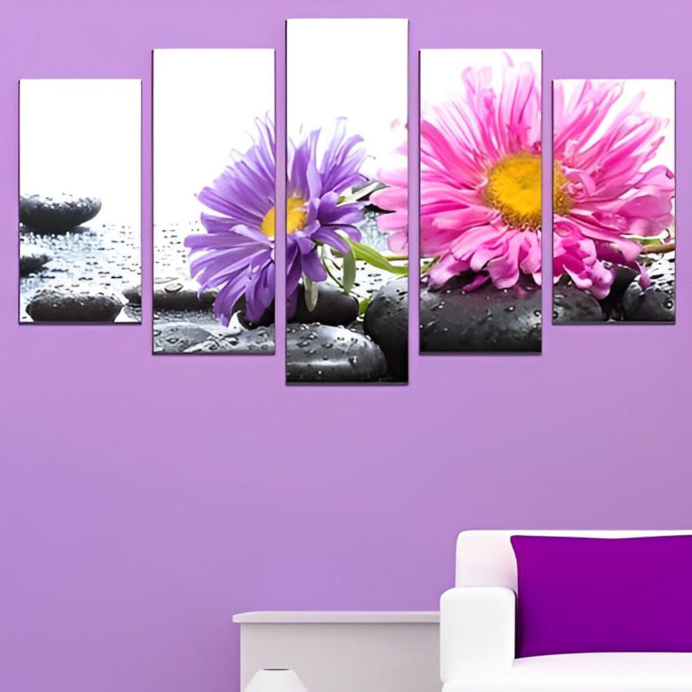 Rustige Zen-bloemen 5 Platen Diamond Painting