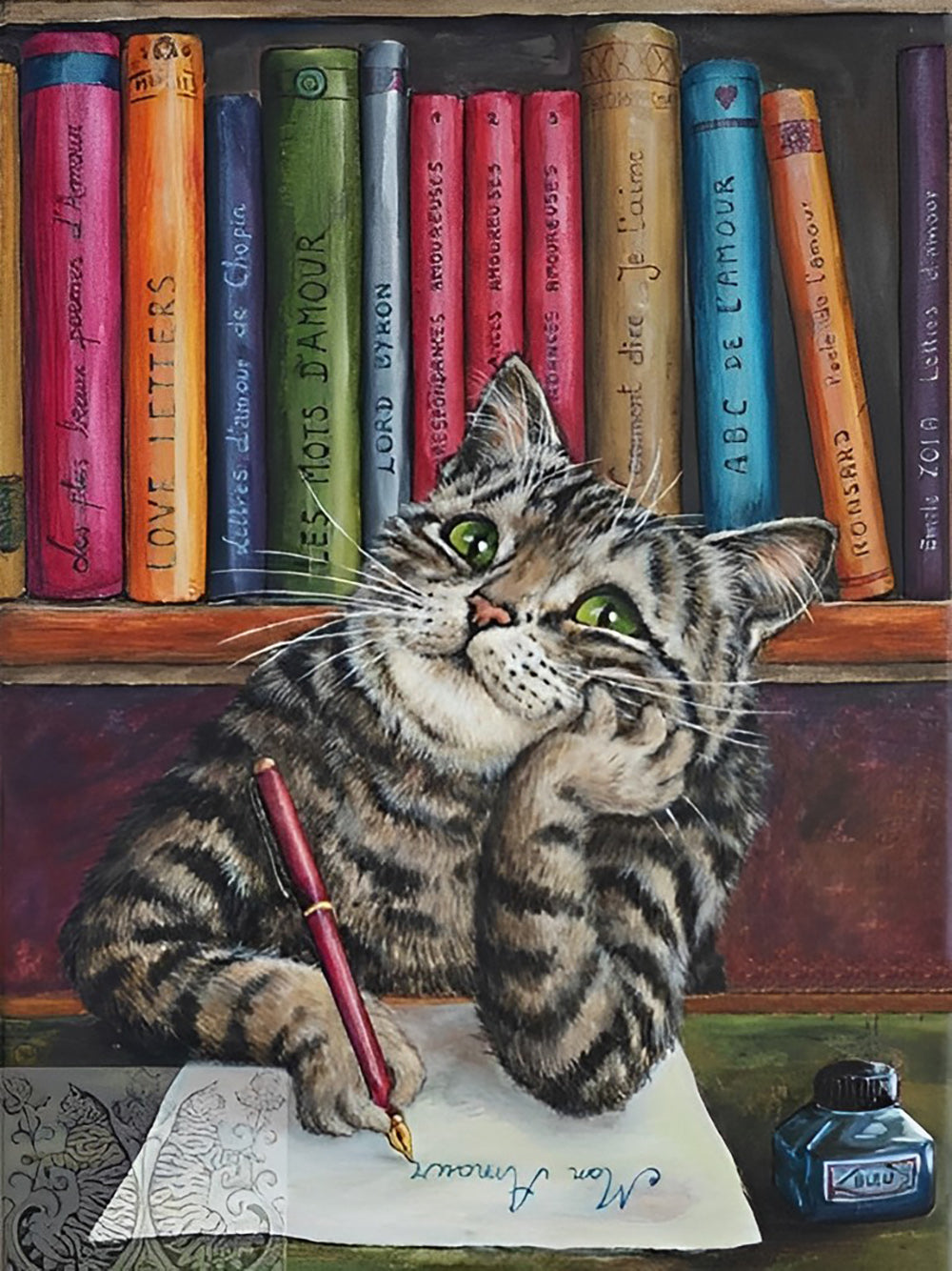 Saai Kattenschrift Diamond Painting