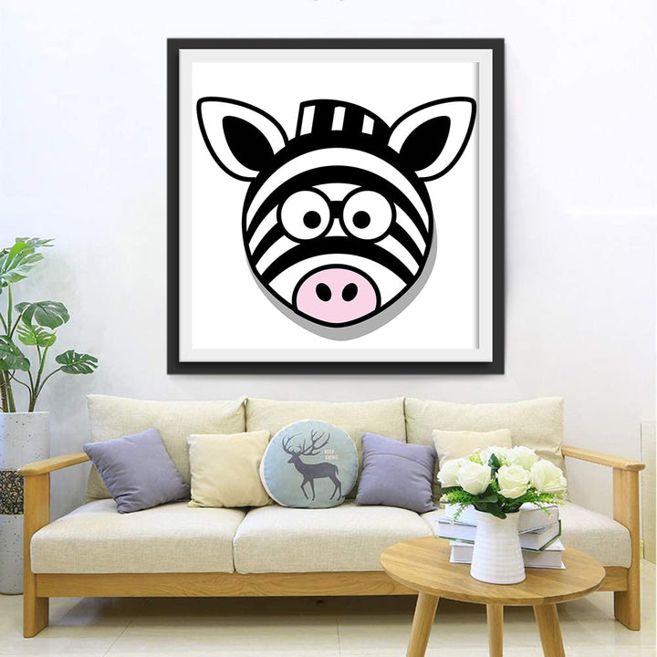 Schattig Gebandeerd Diertje Diamond Painting