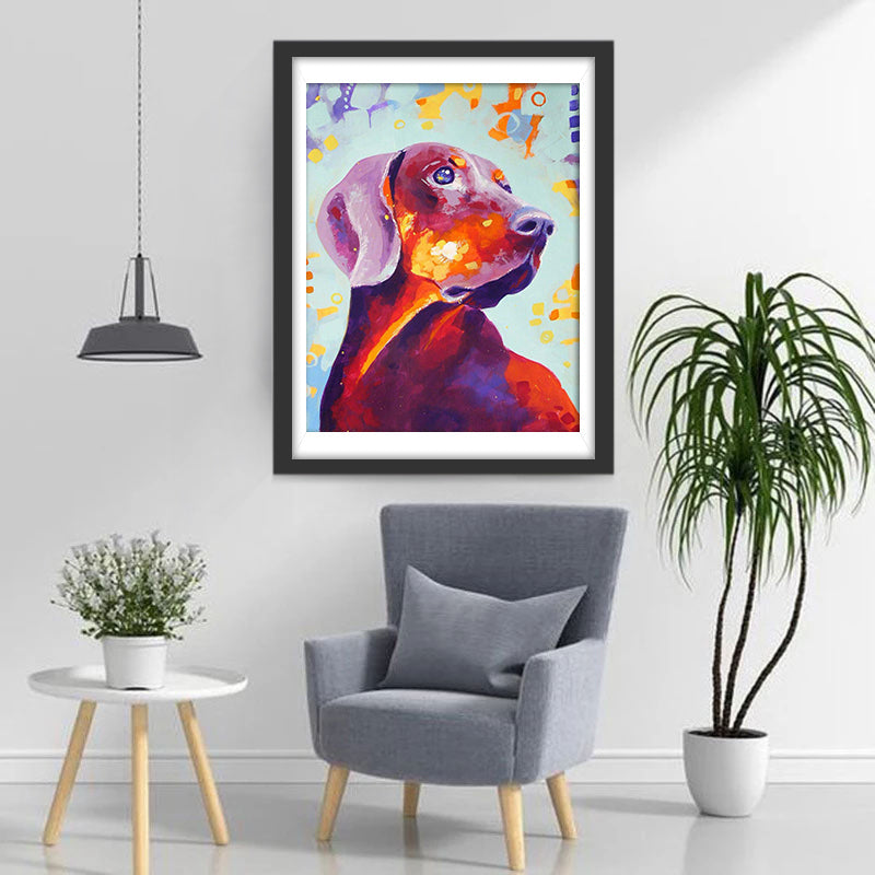 Schattige Graffiti en Hond Diamond Painting