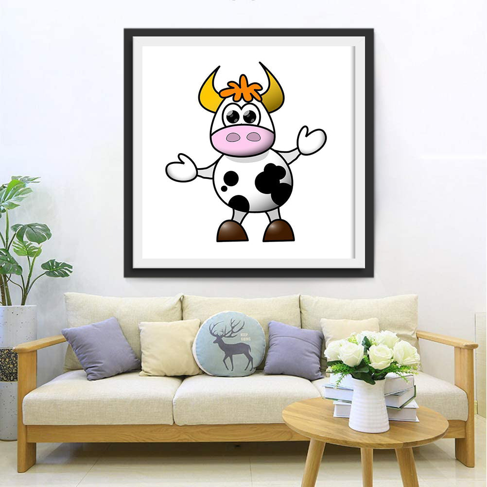 Schattige Koe Diamond Painting