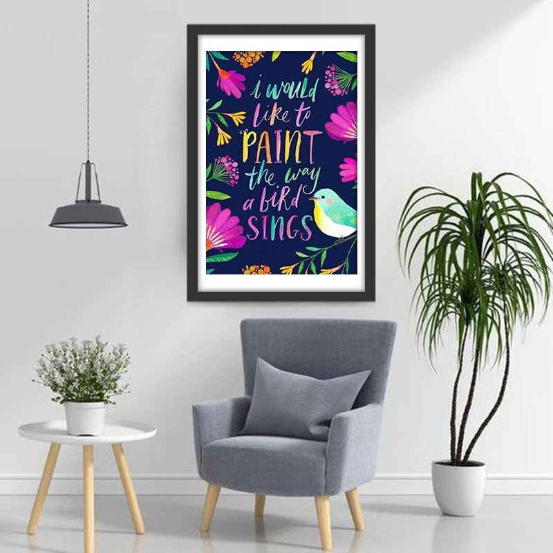 Schilderen Zoals een Vogel Zingt Diamond Painting