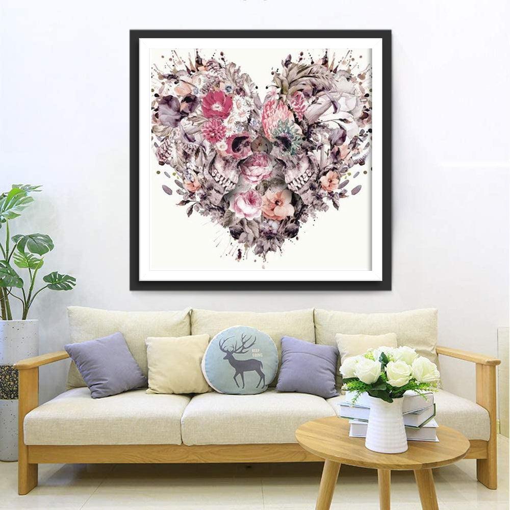 Schitterende een Artistieke Hartweergave Diamond Painting