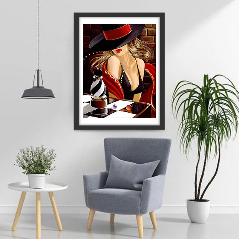 Sensuele Dame met Charismatische Uitstraling Diamond Painting