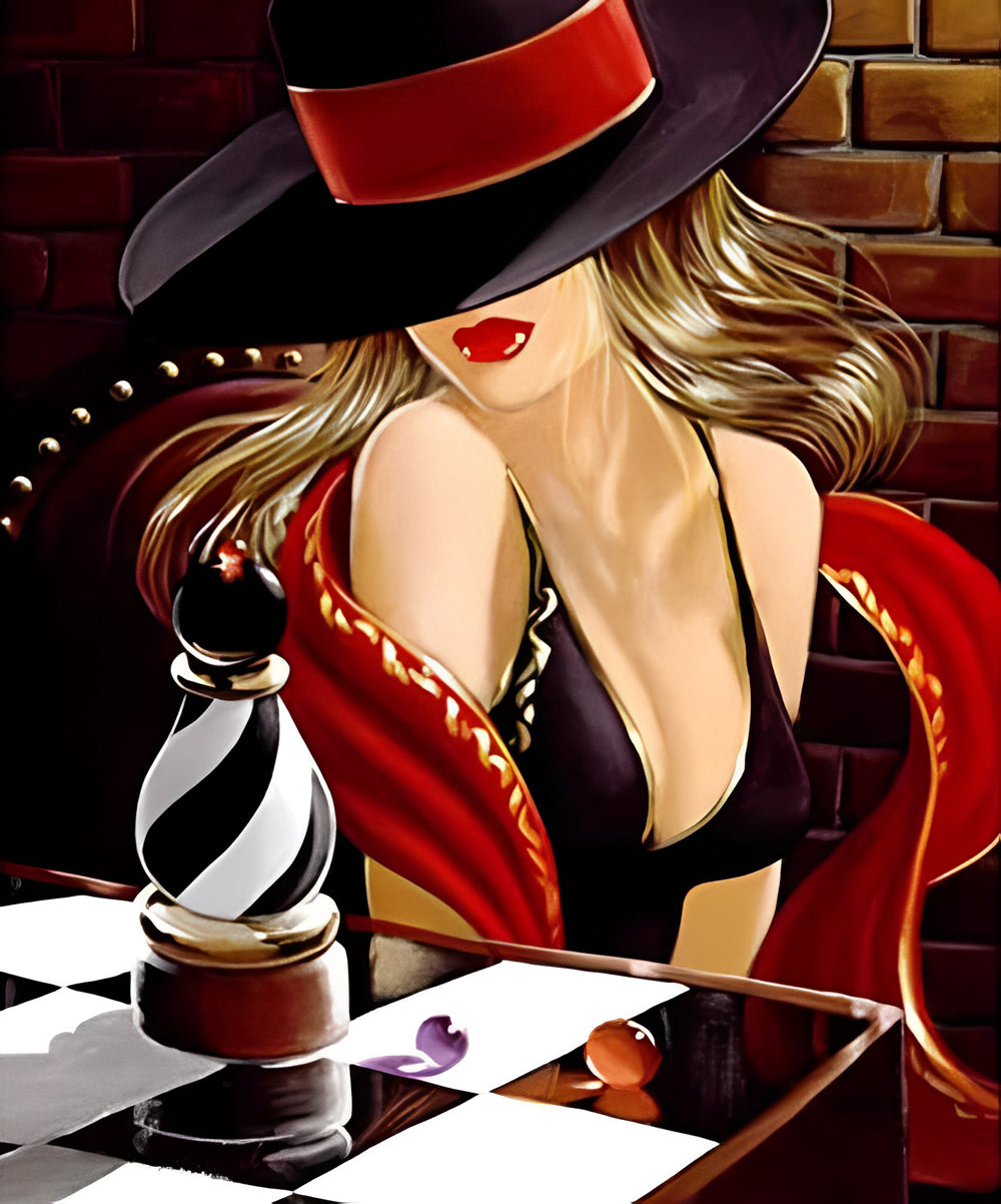 Sensuele Dame met Charismatische Uitstraling Diamond Painting