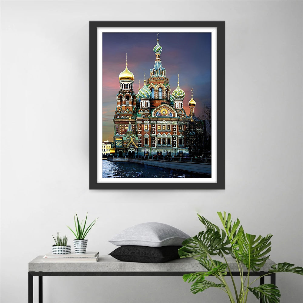 Sfeervolle Vergezicht van het Kleurrijke Kathedraal Diamond Painting