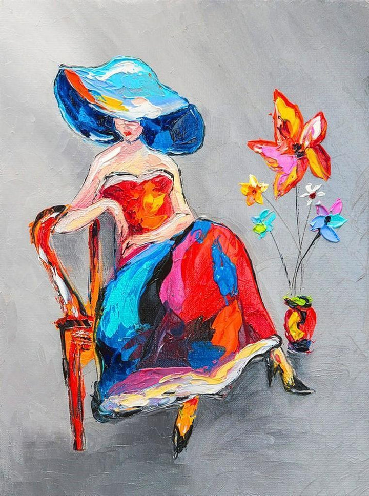 Sierlijk Wezen in Kleurrijke Zit Diamond Painting