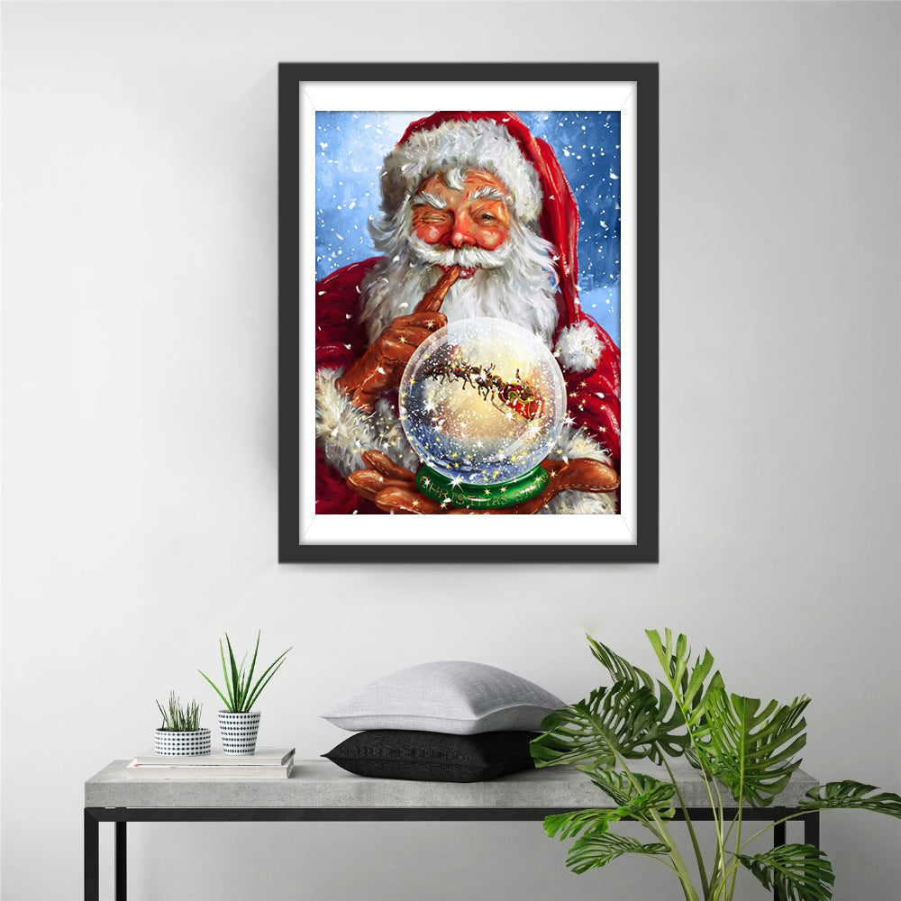 Sint en Magische Sneeuwbol Diamond Painting