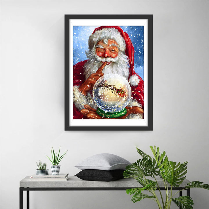 Sint en Magische Sneeuwbol Diamond Painting