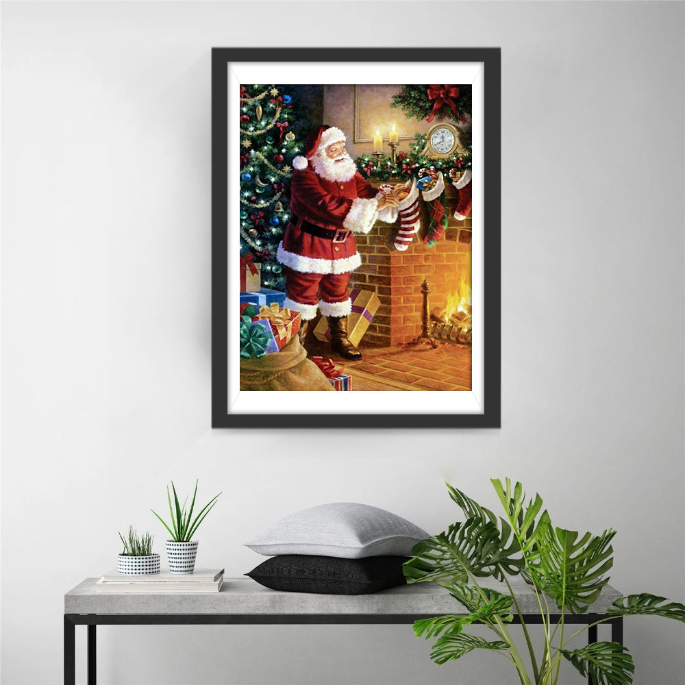 Sinterklaas Hangt de Sok Op Diamond Painting