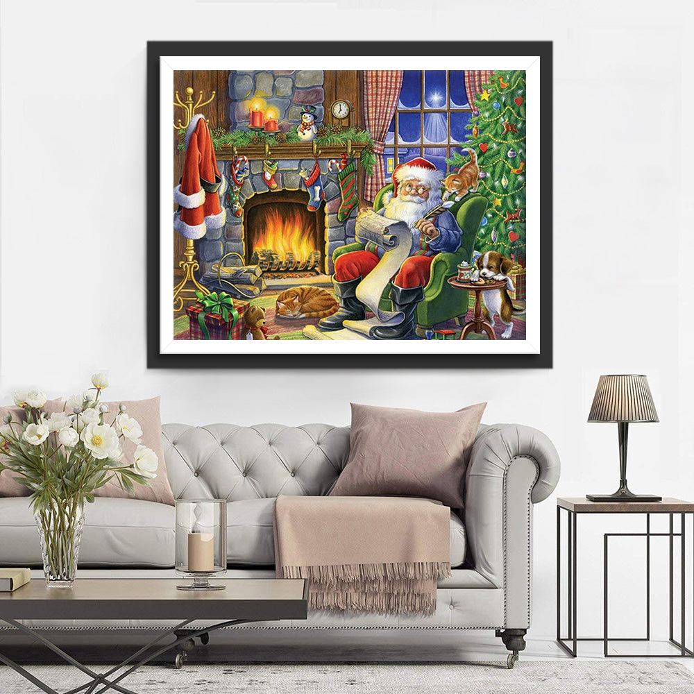 Sinterklaas' Knusse Kersthoekje Diamond Painting