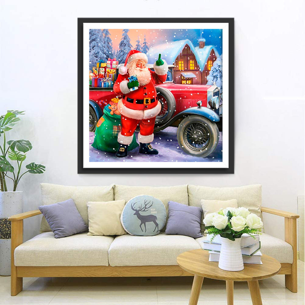 Sinterklaas naast de Oude Wagen met Volle Zak Diamond Painting