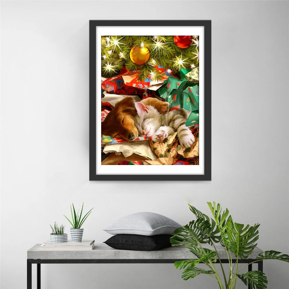 Slapende Huisdieren Diamond Painting