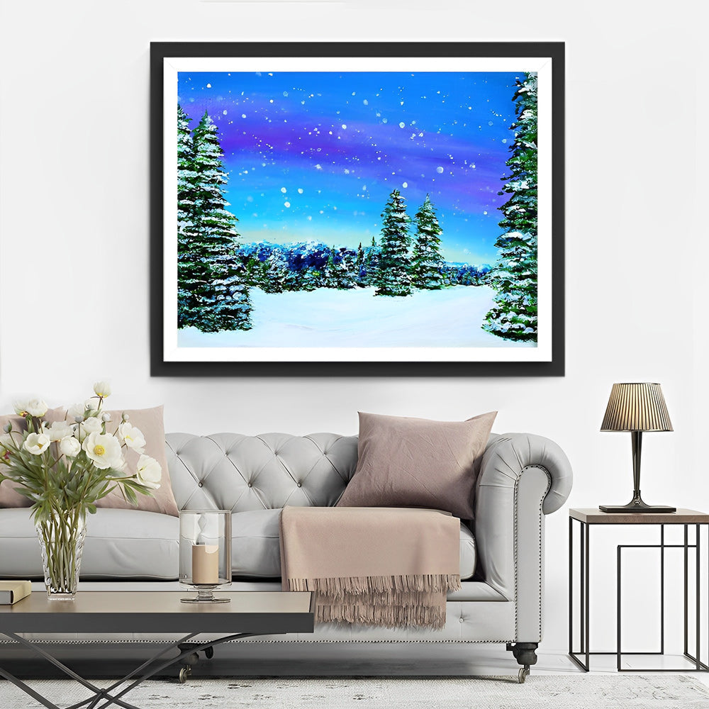 Sneeuwseizoen Diamond Painting