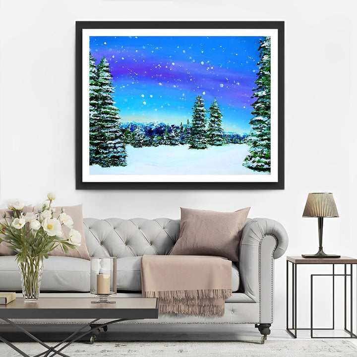 Sneeuwseizoen Diamond Painting