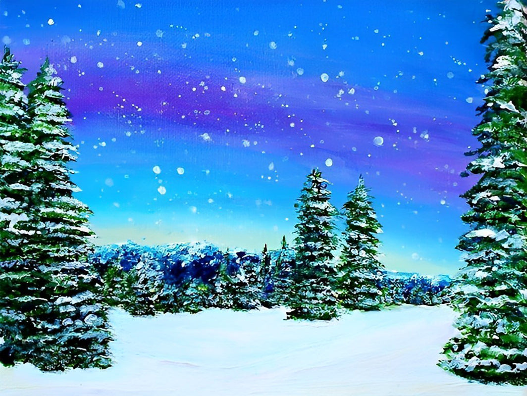 Sneeuwseizoen Diamond Painting