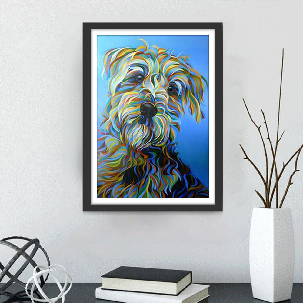 Snor met Gekleurd Haar Diamond Painting