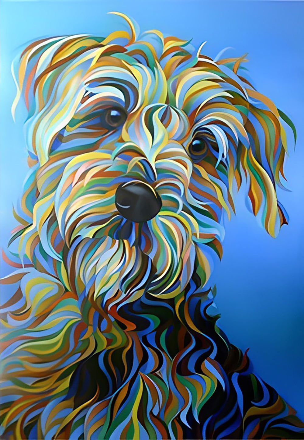 Snor met Gekleurd Haar Diamond Painting