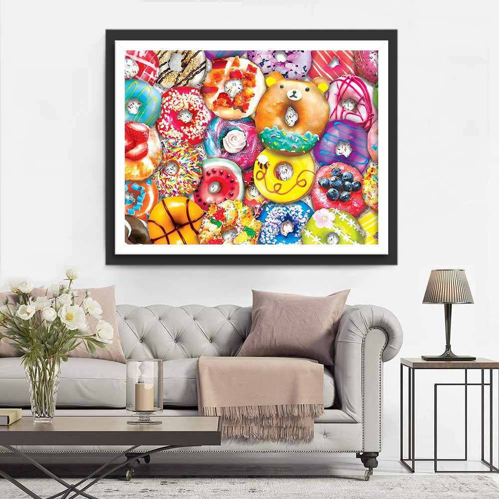 Speelse, Dromerige Donutwereld Diamond Painting