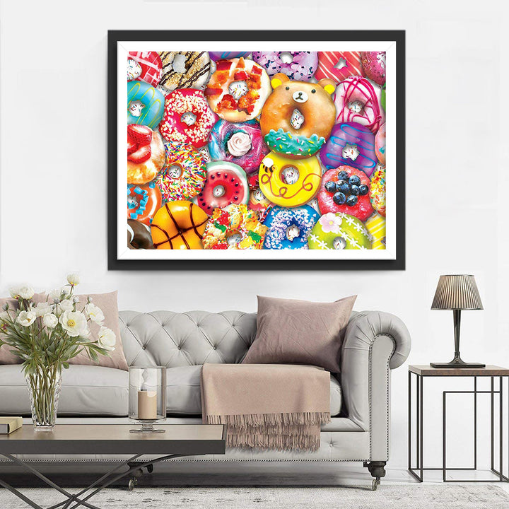 Speelse, Dromerige Donutwereld Diamond Painting