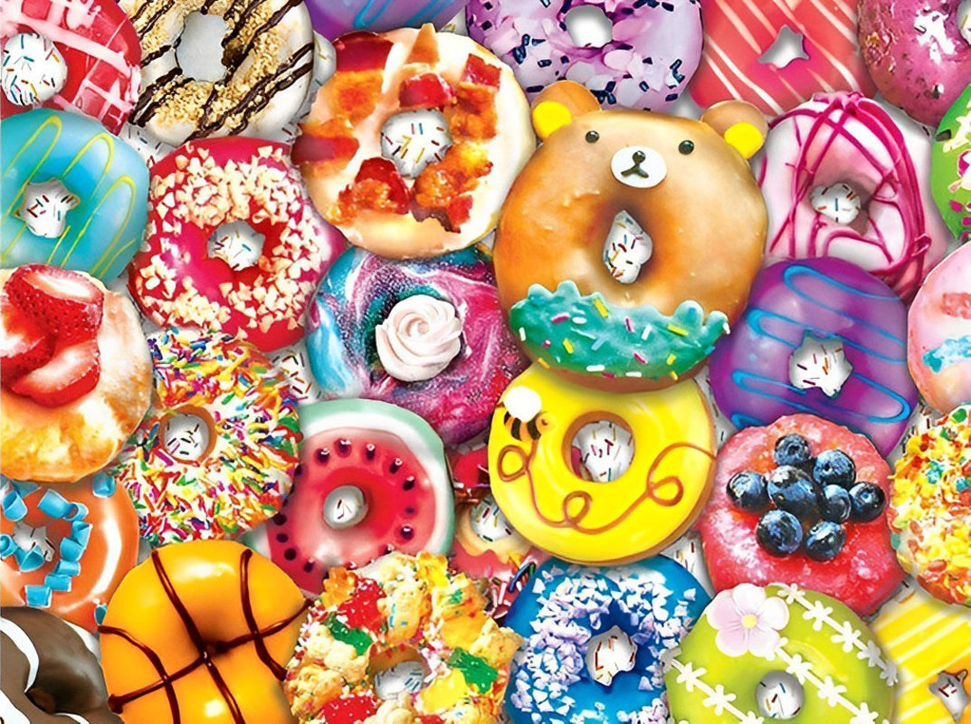 Speelse, Dromerige Donutwereld Diamond Painting