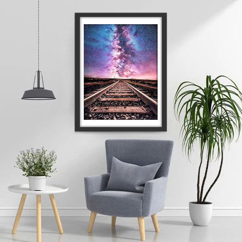 Spoorweg naar de Melkweg Diamond Painting