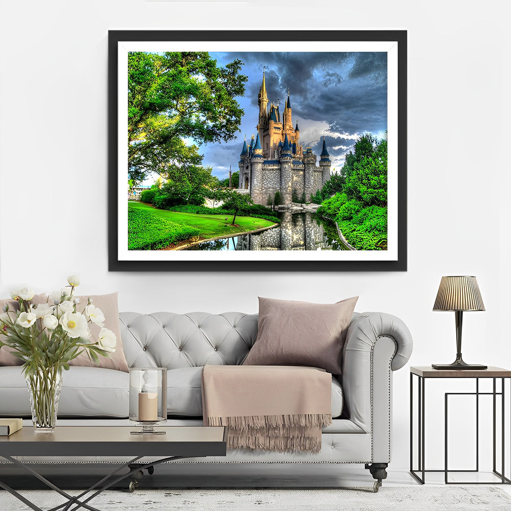 Sprookjesachtig Kasteel in Groen Diamond Painting