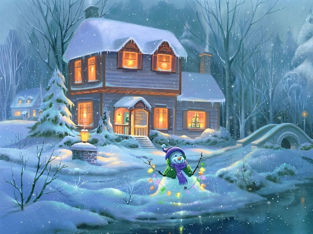 Sprookjeswereld in de Sneeuw Diamond Painting