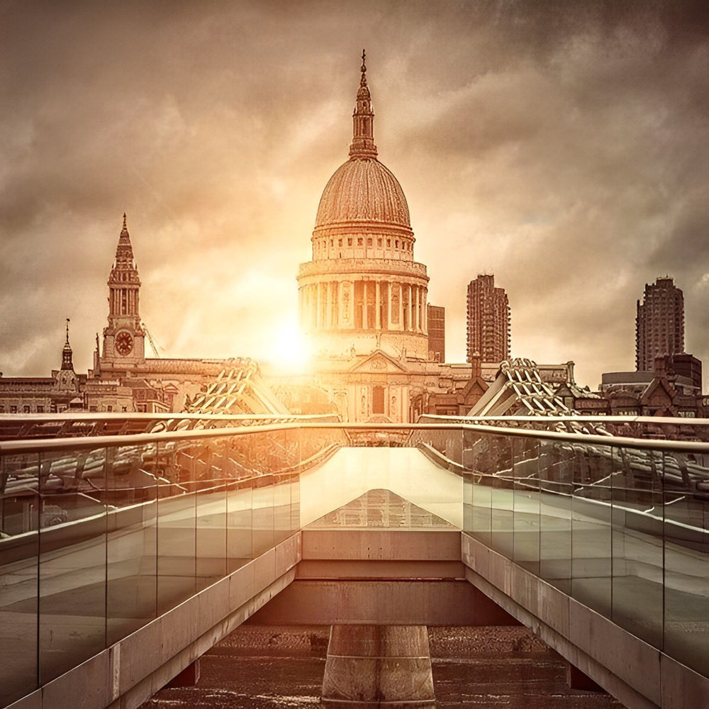 St. Pauls Cathedralthronen en de Brug Diamond Painting
