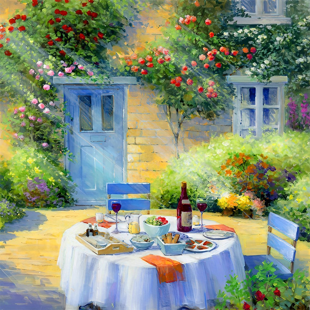Tafel vol Lekkernijen Diamond Painting