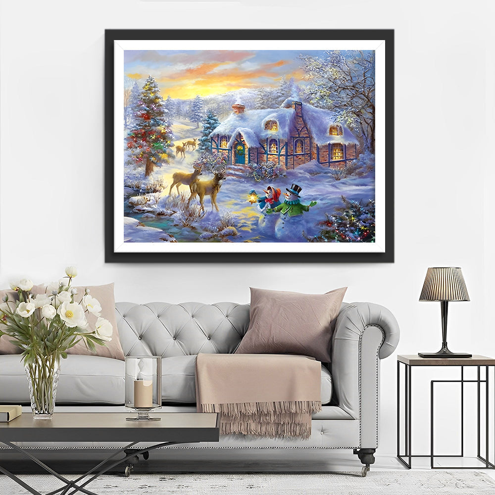 Teder Wintertafereeltje Diamond Painting