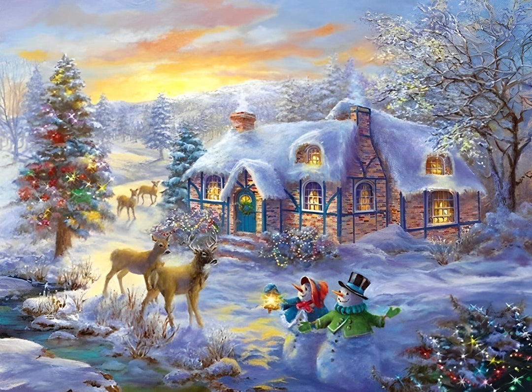 Teder Wintertafereeltje Diamond Painting