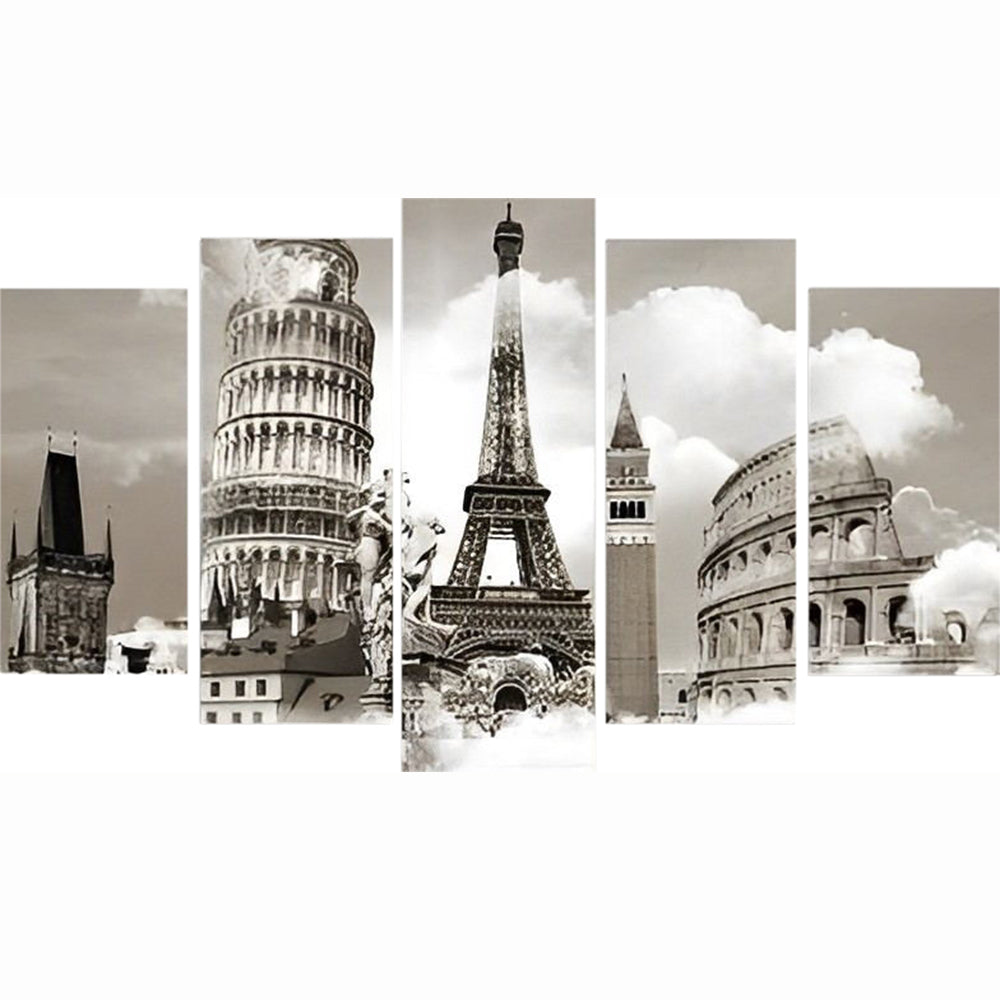 Tijdloze Monumenten 5 Platen Diamond Painting