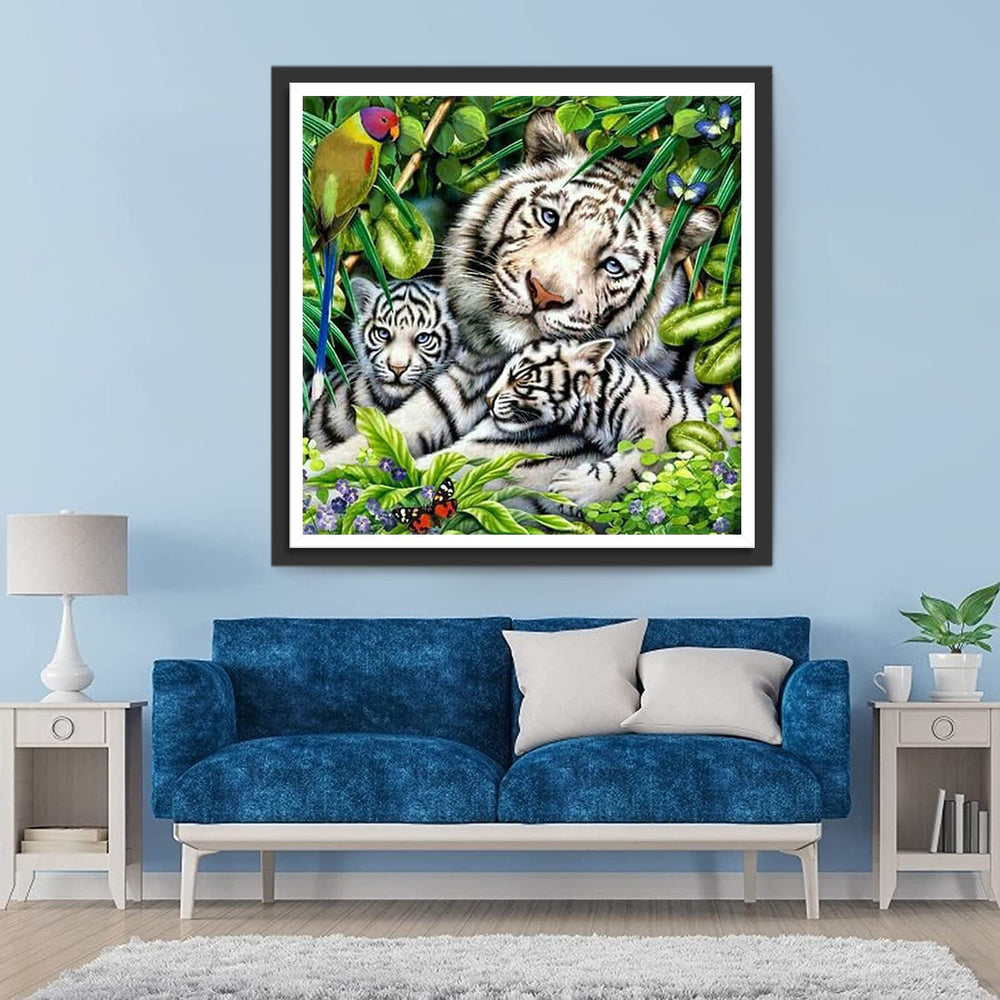 Tijger in de Jungle Diamond Painting