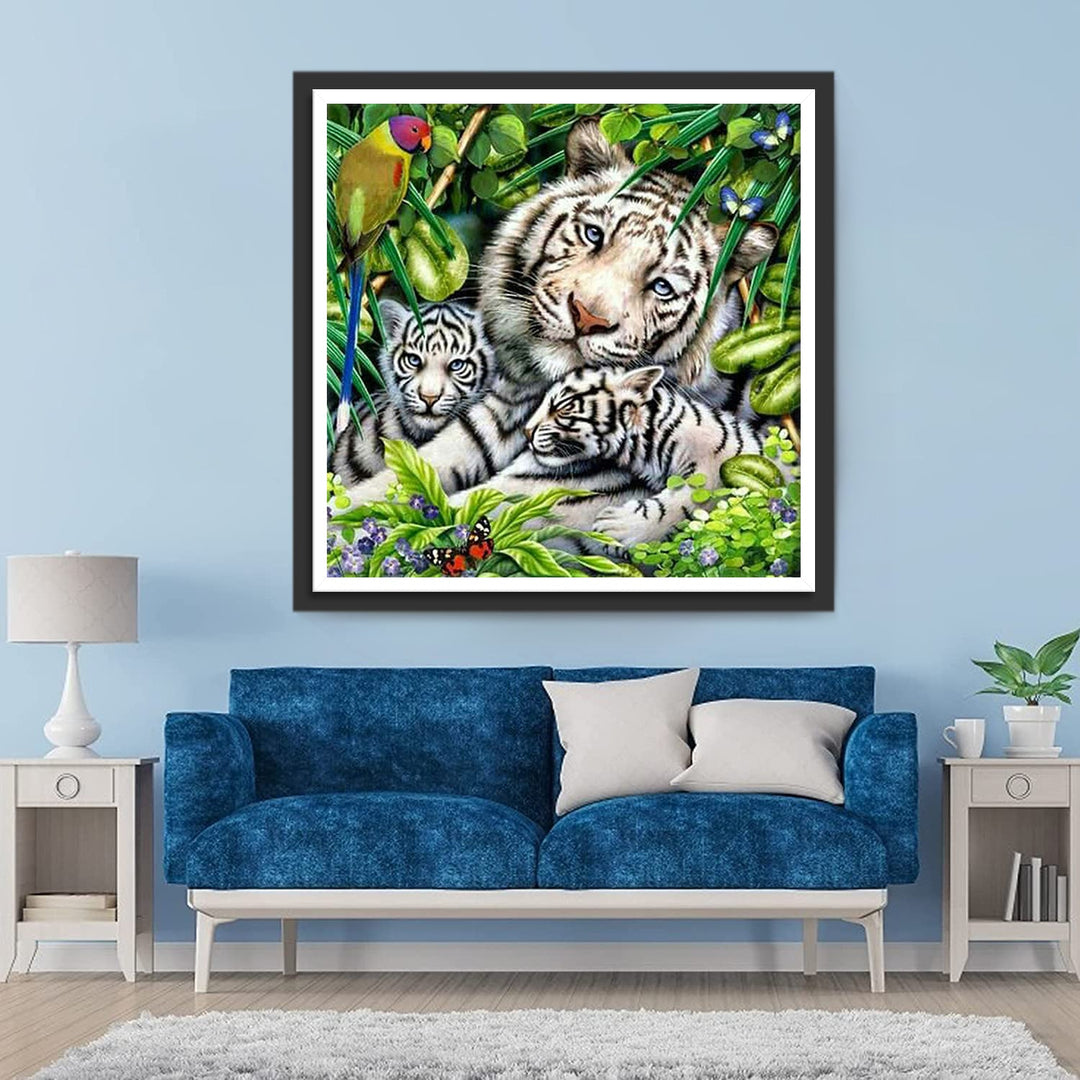 Tijger in de Jungle Diamond Painting