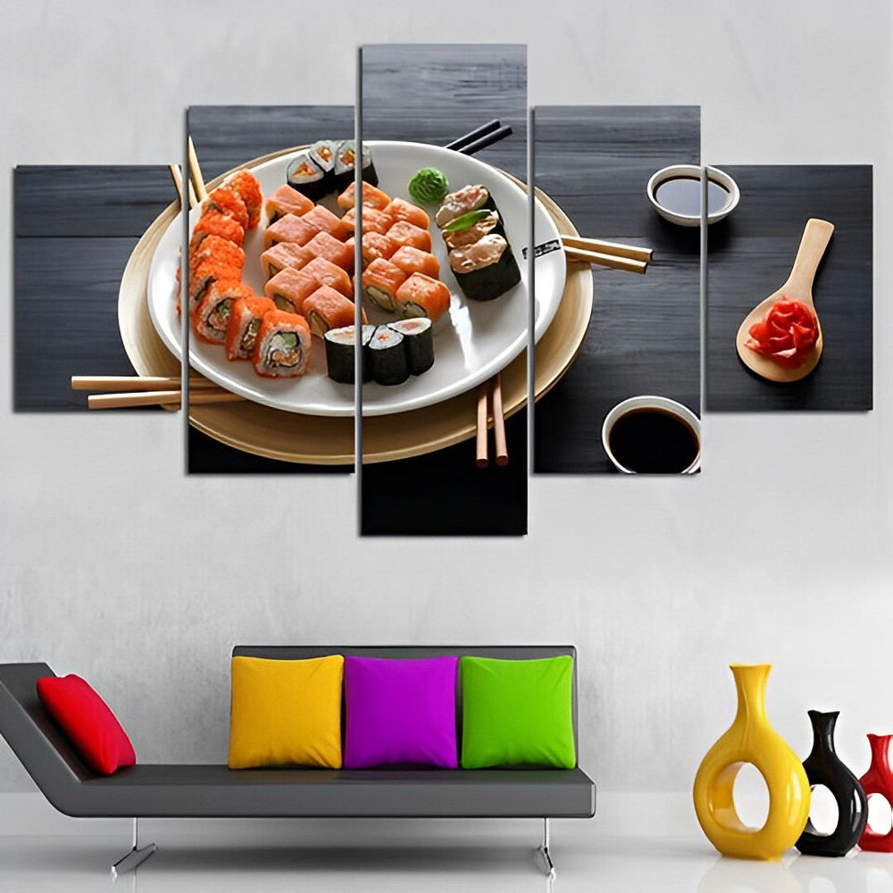 Traditionele Sushi-schotel 5 Platen Diamond Painting