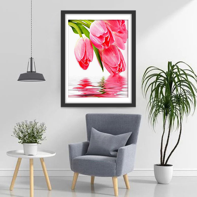 Tulpen op het Water Diamond Painting