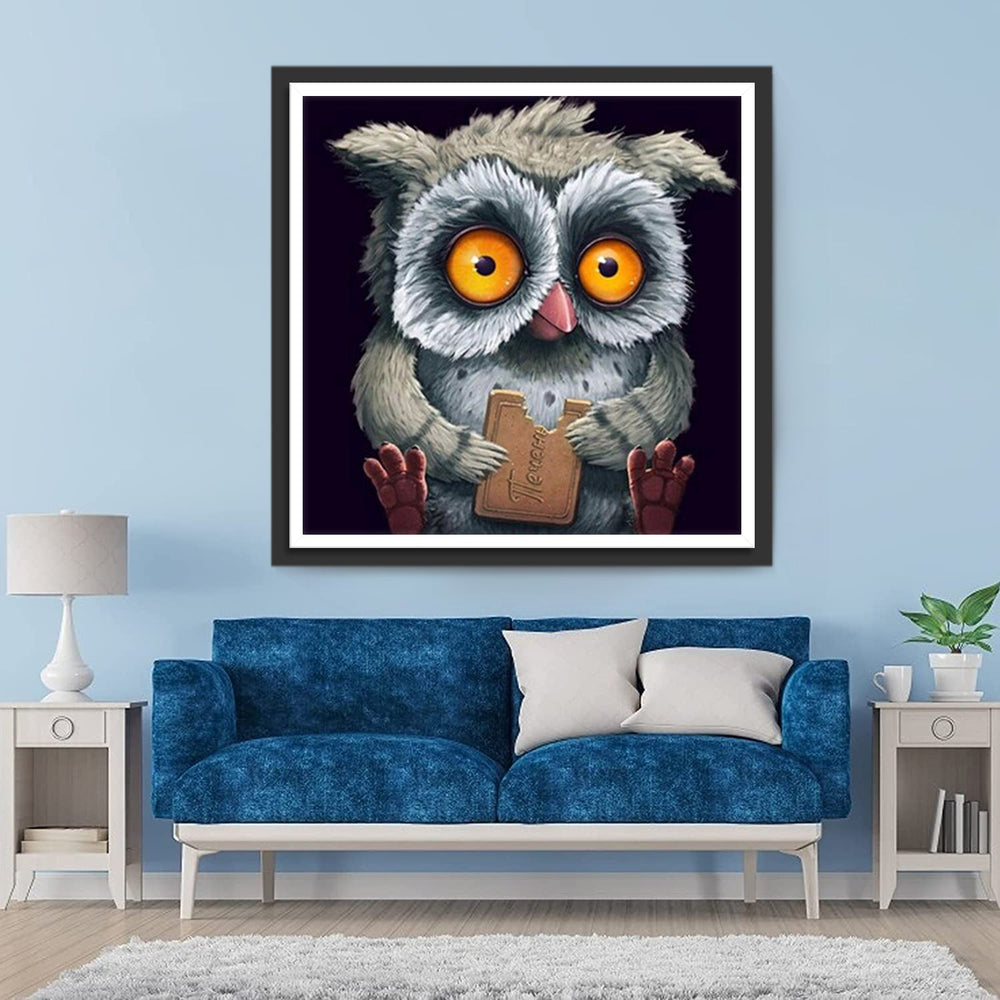 Uil eet Koekje Diamond Painting