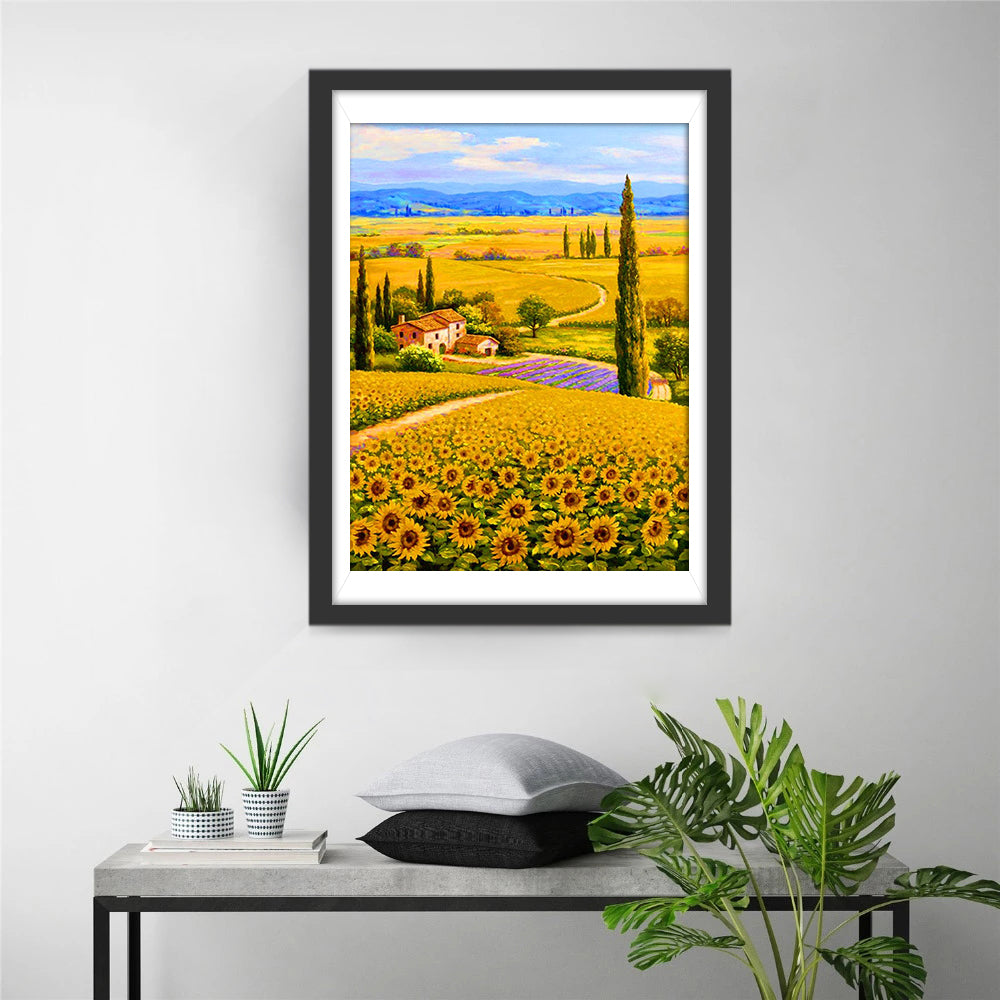 Uitbundige Zonnebloemvelden Diamond Painting