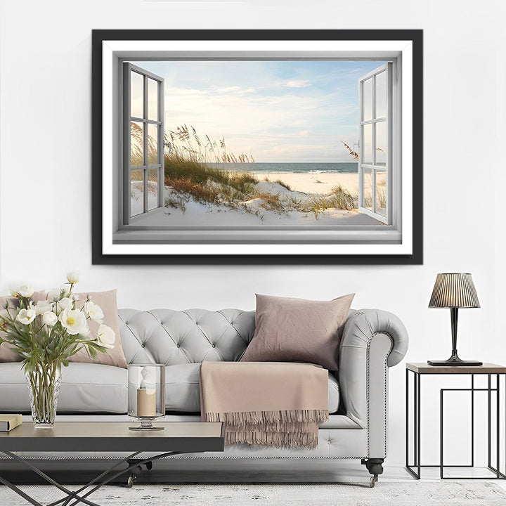 Uitzicht op Zee vanuit het Raam Diamond Painting